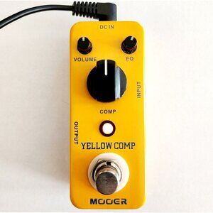 Mooer Yellow Comp Compressor Sustainer Mini Guitar Pedal FX Effects Tested ELEC